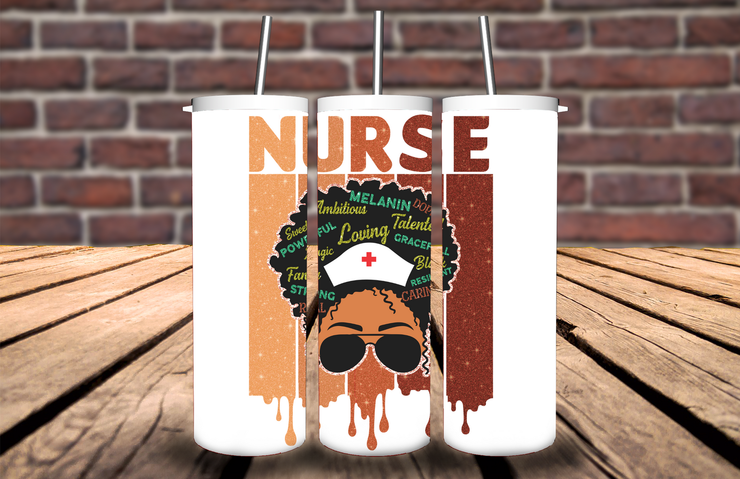 JUNETEENTH Themed 20oz Skinny Tumblers