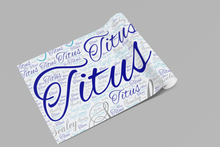 Load image into Gallery viewer, Name Collage Wrapping Paper Sheets (Set of 3)