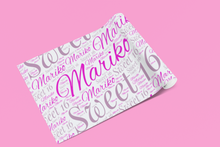 Load image into Gallery viewer, Name Collage Wrapping Paper Sheets (Set of 3)