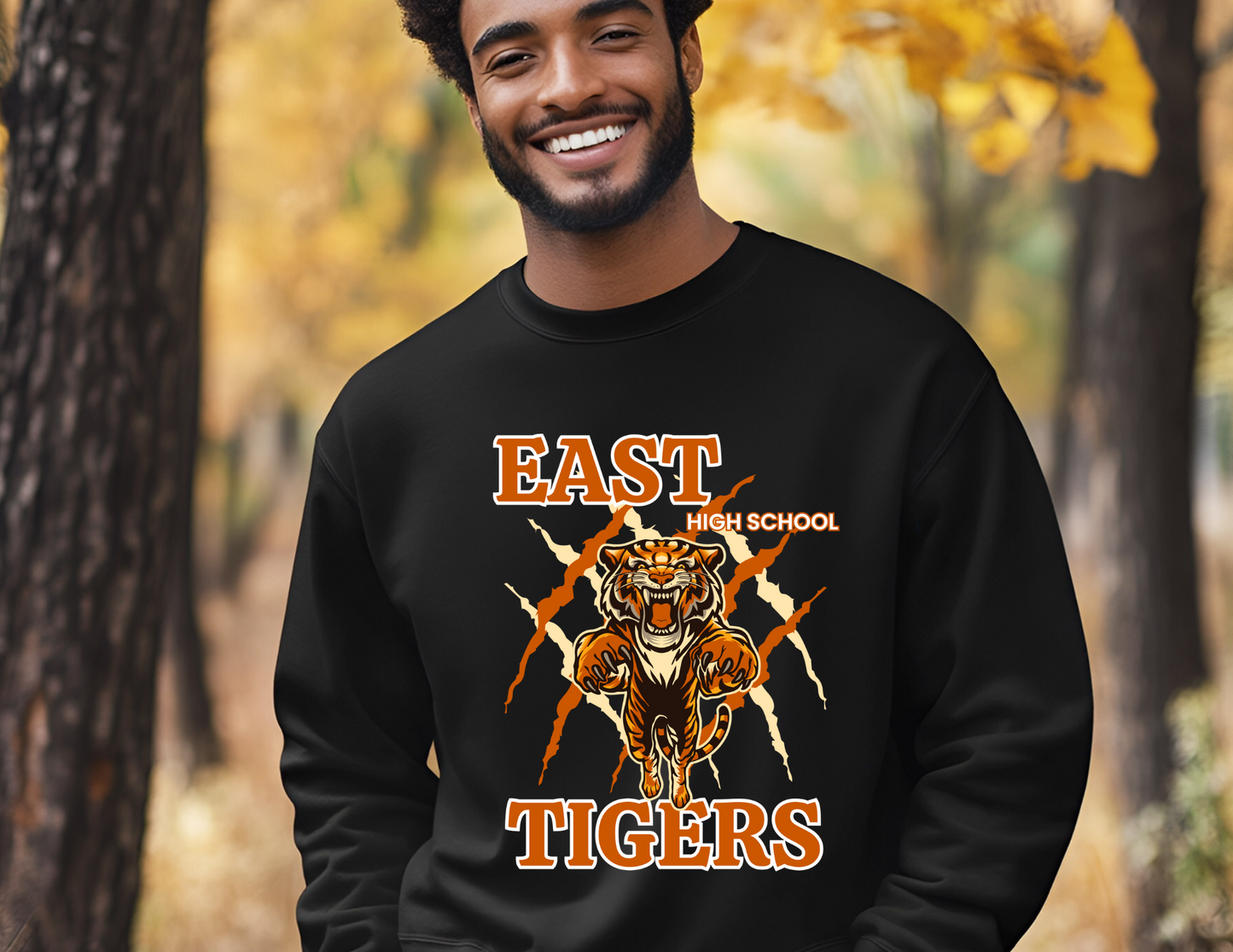 East High School Tigers - 50/50 Fleece Crew