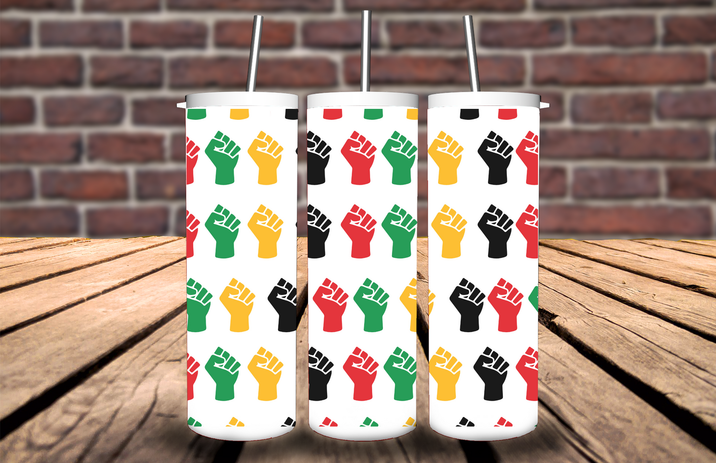 JUNETEENTH Themed 20oz Skinny Tumblers