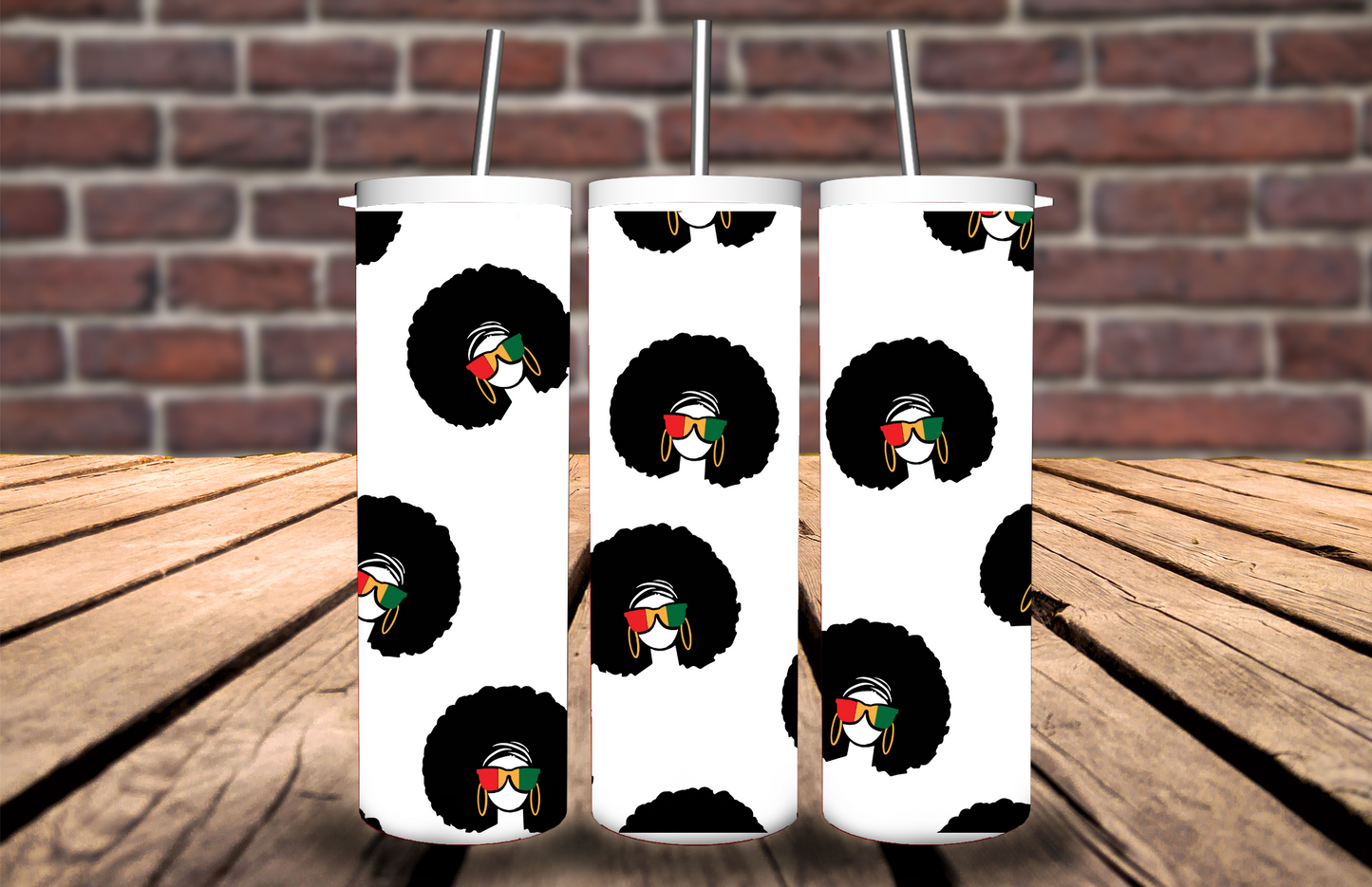 JUNETEENTH Themed 20oz Skinny Tumblers