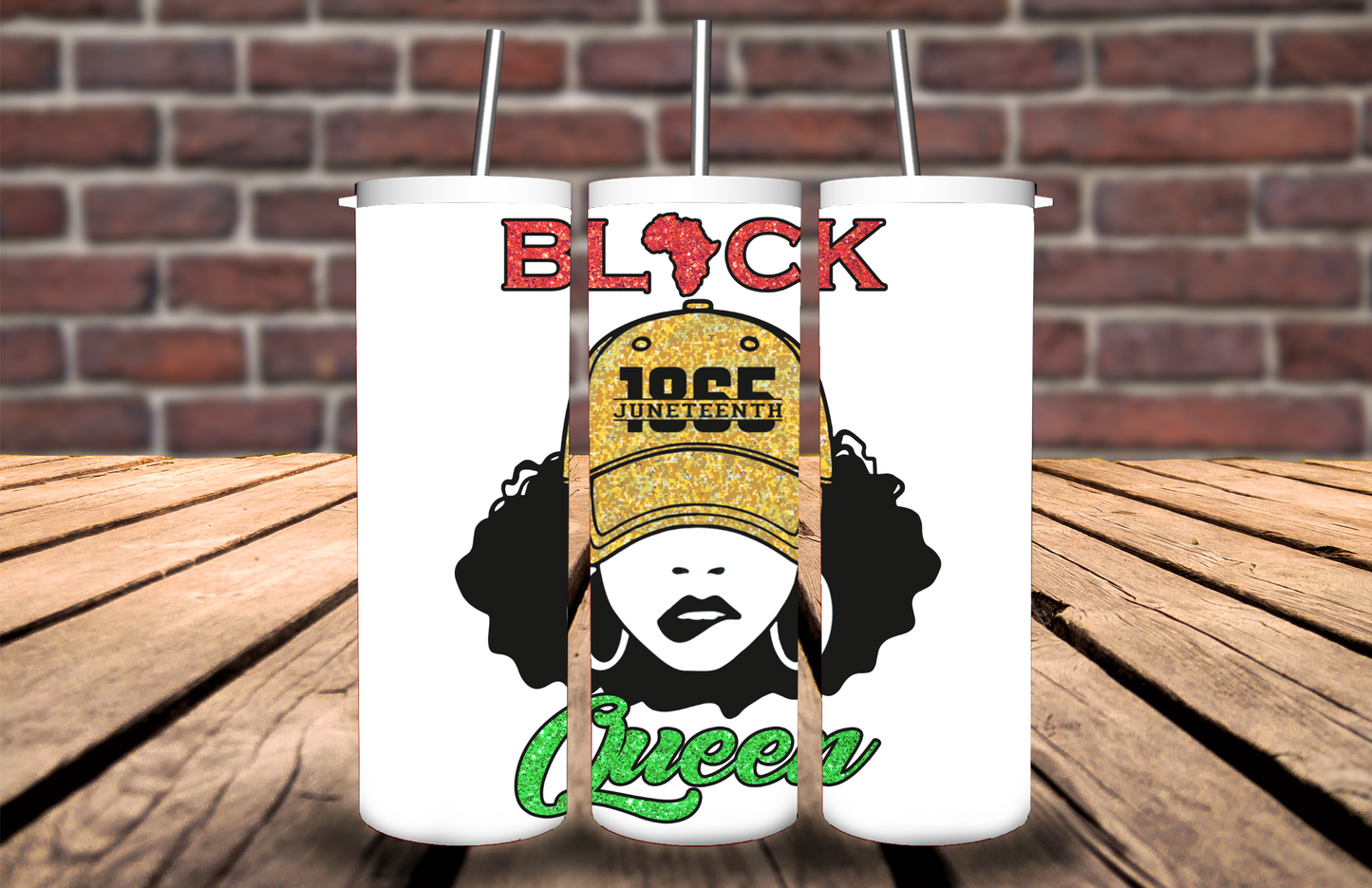 JUNETEENTH Themed 20oz Skinny Tumblers