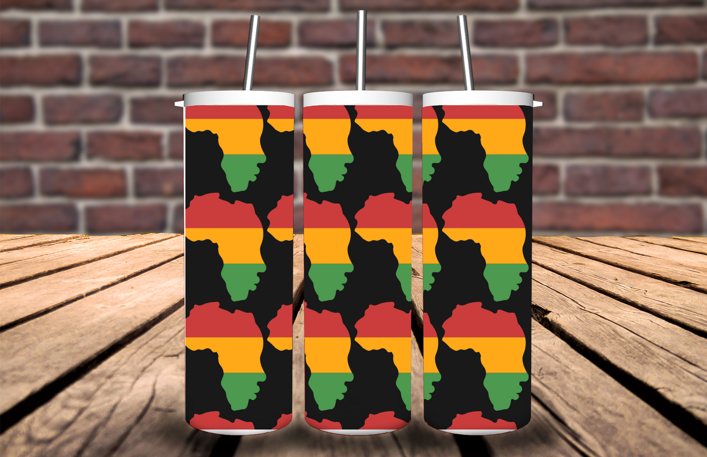 JUNETEENTH Themed 20oz Skinny Tumblers
