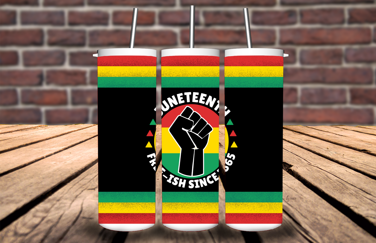 JUNETEENTH Themed 20oz Skinny Tumblers