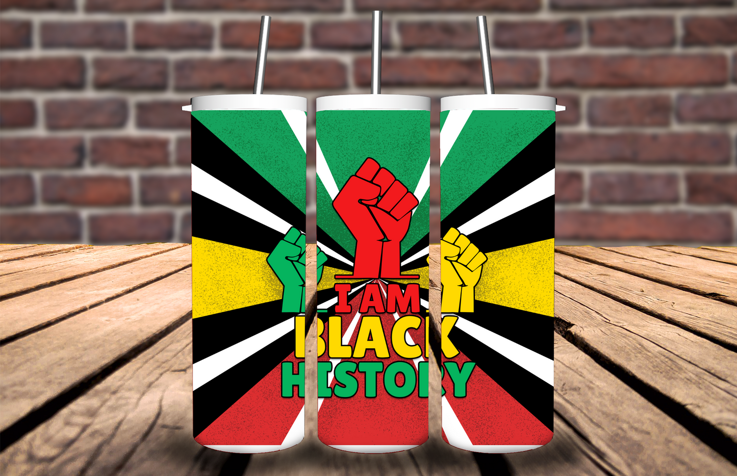 JUNETEENTH Themed 20oz Skinny Tumblers