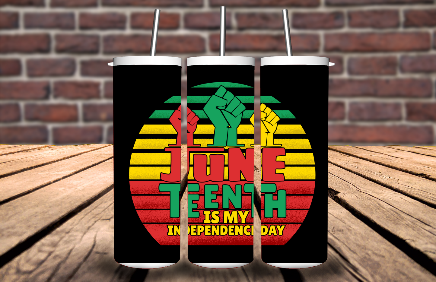 JUNETEENTH Themed 20oz Skinny Tumblers