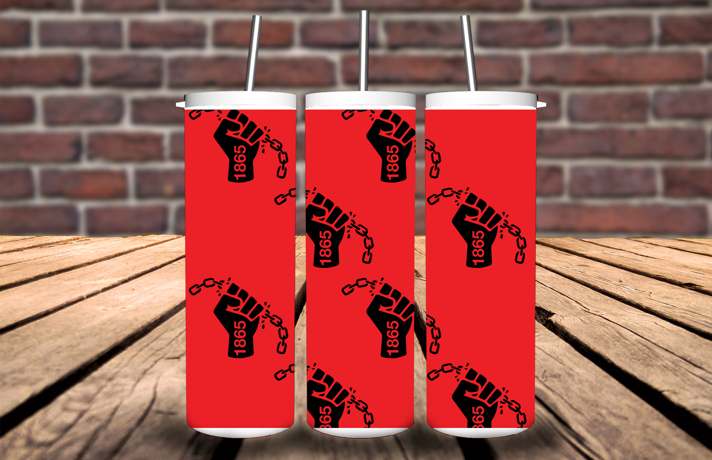 JUNETEENTH Themed 20oz Skinny Tumblers