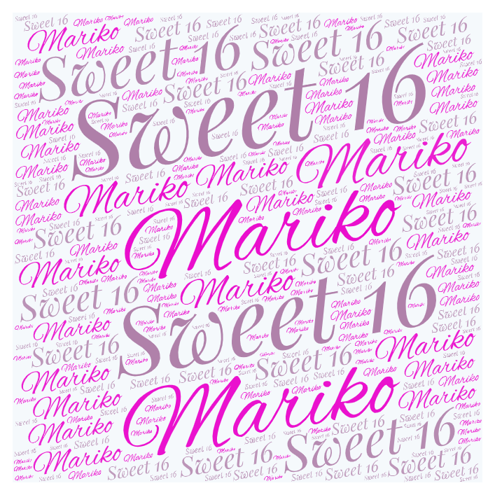 Name Collage Wrapping Paper Sheets (Set of 3)
