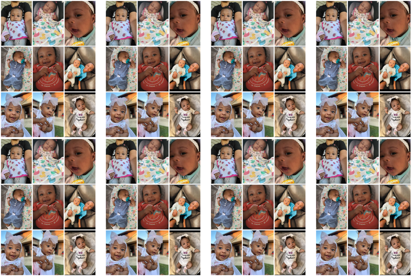 Photo Collage Wrapping Paper Sheets (Set of 3)