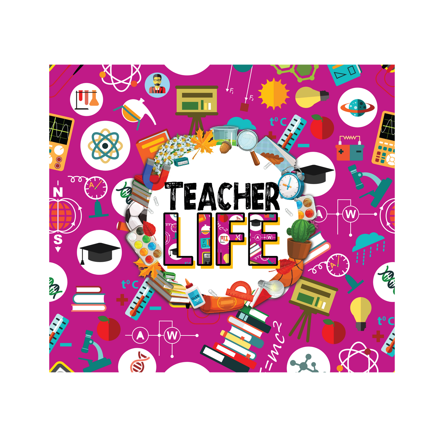 TEACHER Themed  20oz Tumbler Designs