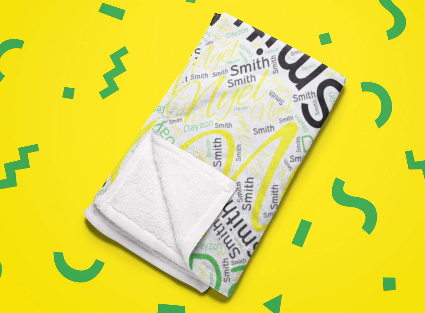 All-Over 29x39 Baby Name Blanket