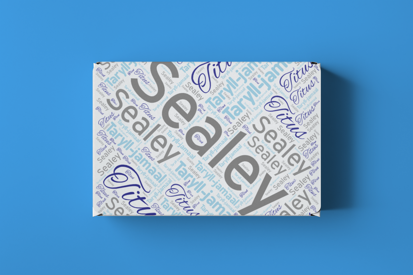 Name Collage Wrapping Paper Sheets (Set of 3)