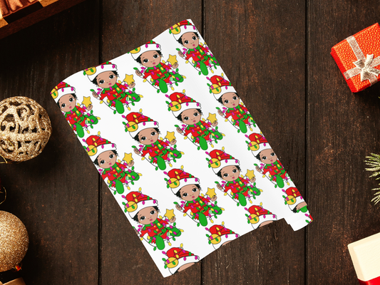 Christmas Themed Wrapping Paper Sheets (Set of 3)